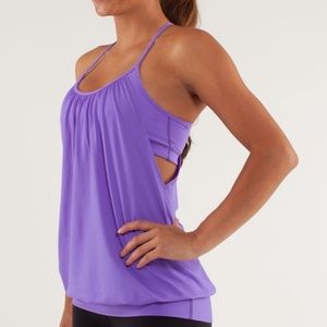 Lululemon No Limits Tank-Power Purple/Mini Squiggle Emboss-Size 4